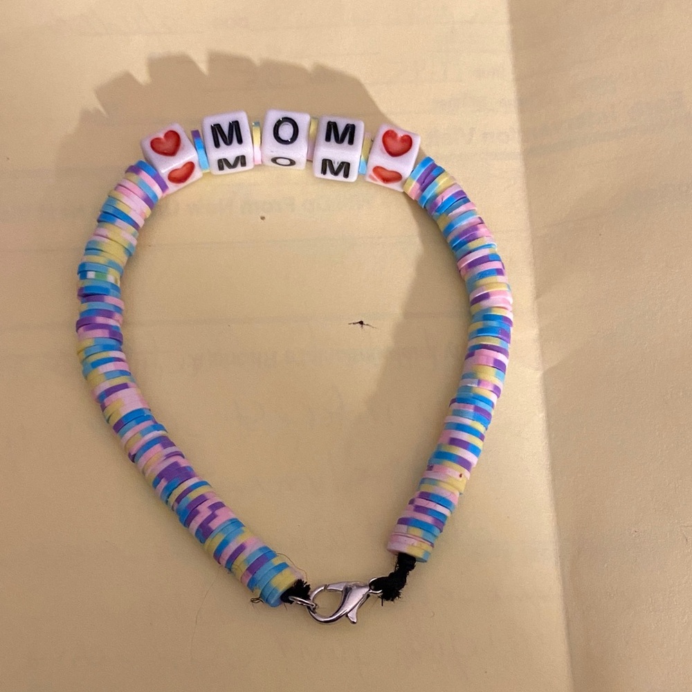 Hand made mom bracelet